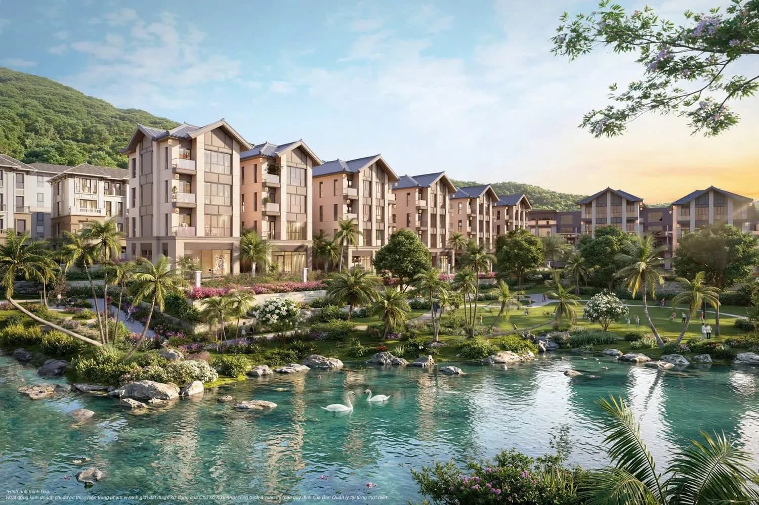 Cảnh quan xanh nội khu thực tế