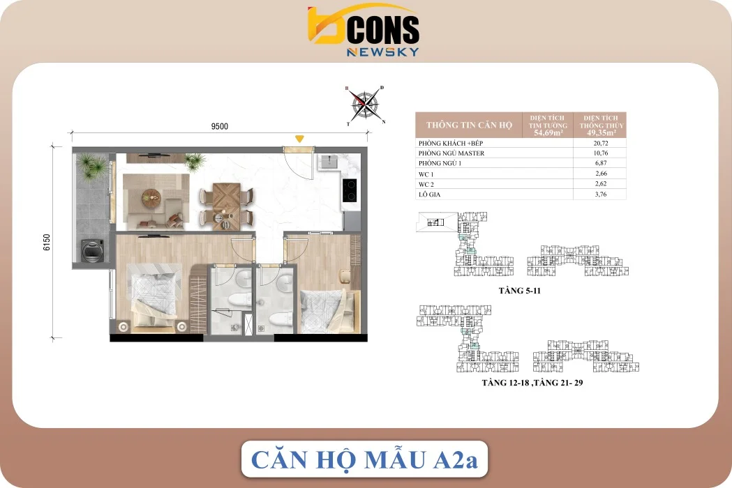 Căn hộ mẫu A2a
