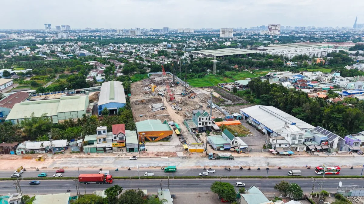 Toàn cảnh mặt bằng dự án nhìn từ trên cao.