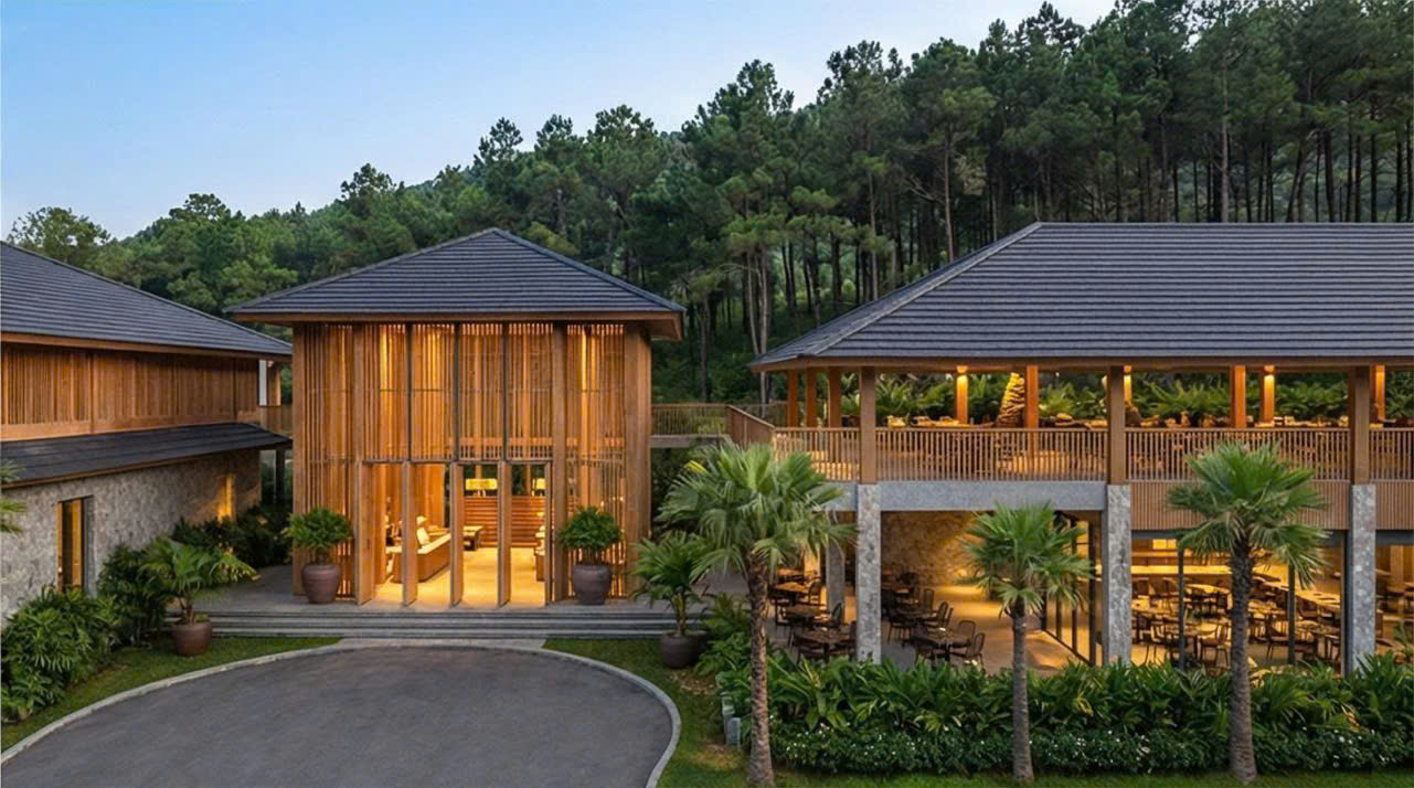Clubhouse nghỉ dưỡng – ánh đèn hoàng hôn