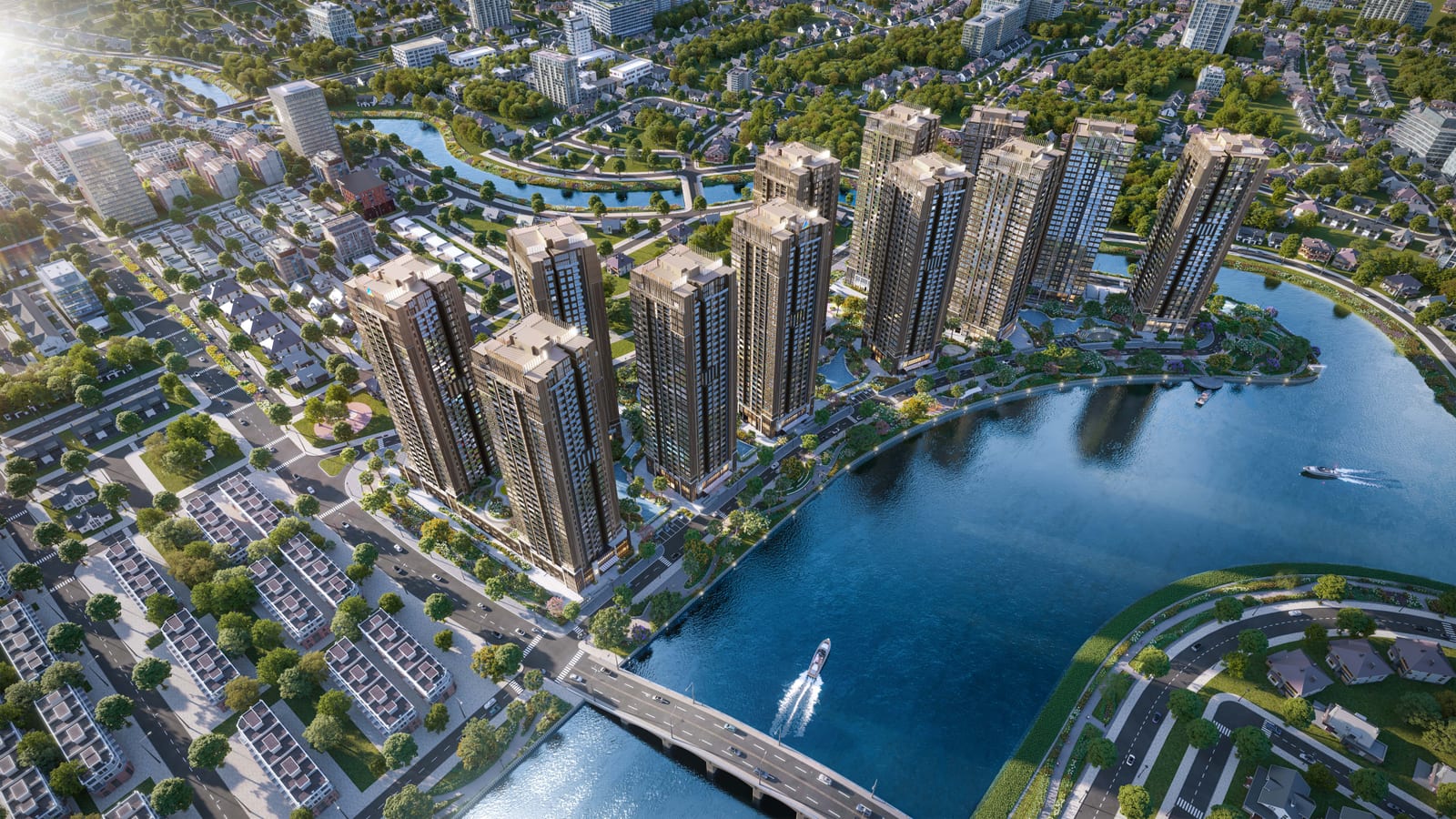 Phối cảnh tổng thể THE PRIVÉ với 3 mặt view sông